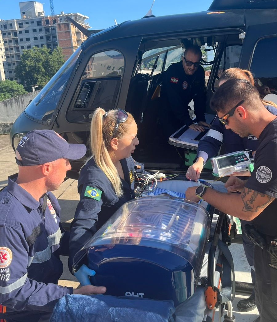 Operação aérea garante transferência urgente de bebê com cardiopatia congênita