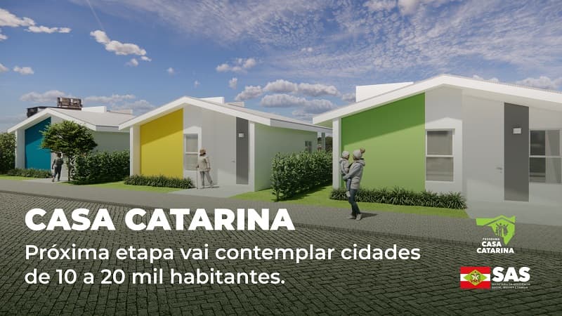 Cidades de 10 a 20 mil habitantes podem se cadastrar no Programa Casa Catarina