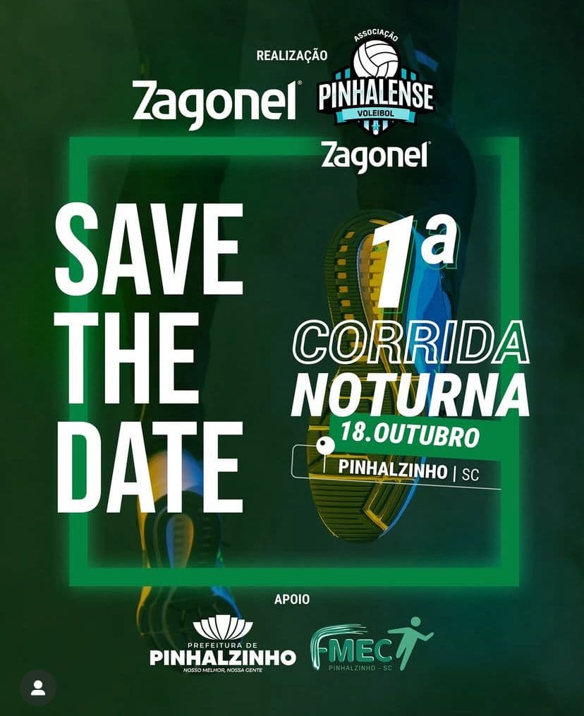 Pinhalzinho terá sua 1ª Corrida Noturna em outubro