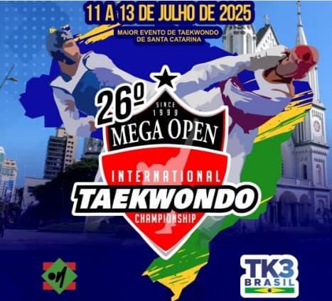 Itajaí sediará o 26º Mega Open Internacional de Taekwondo entre os dias 11 e 13 de julho