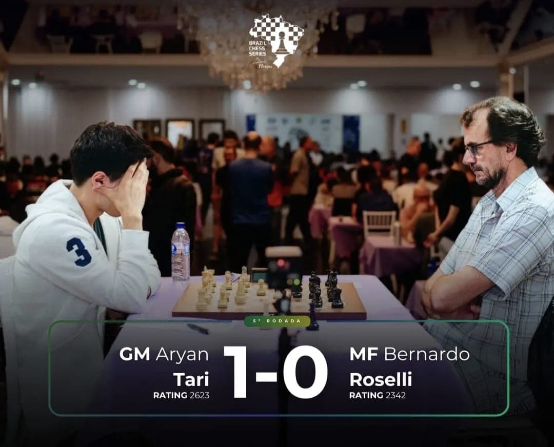 Só 3 lideram depois da primeira metade do Brazil Chess Series em Florianópolis