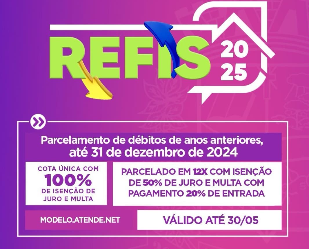 Município de Modelo lança Refis 2025 para renegociação de dívidas com até 100% de desconto em juros e multas