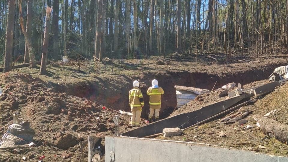 Vídeo mostra momentos de pânico em empresa de explosivos