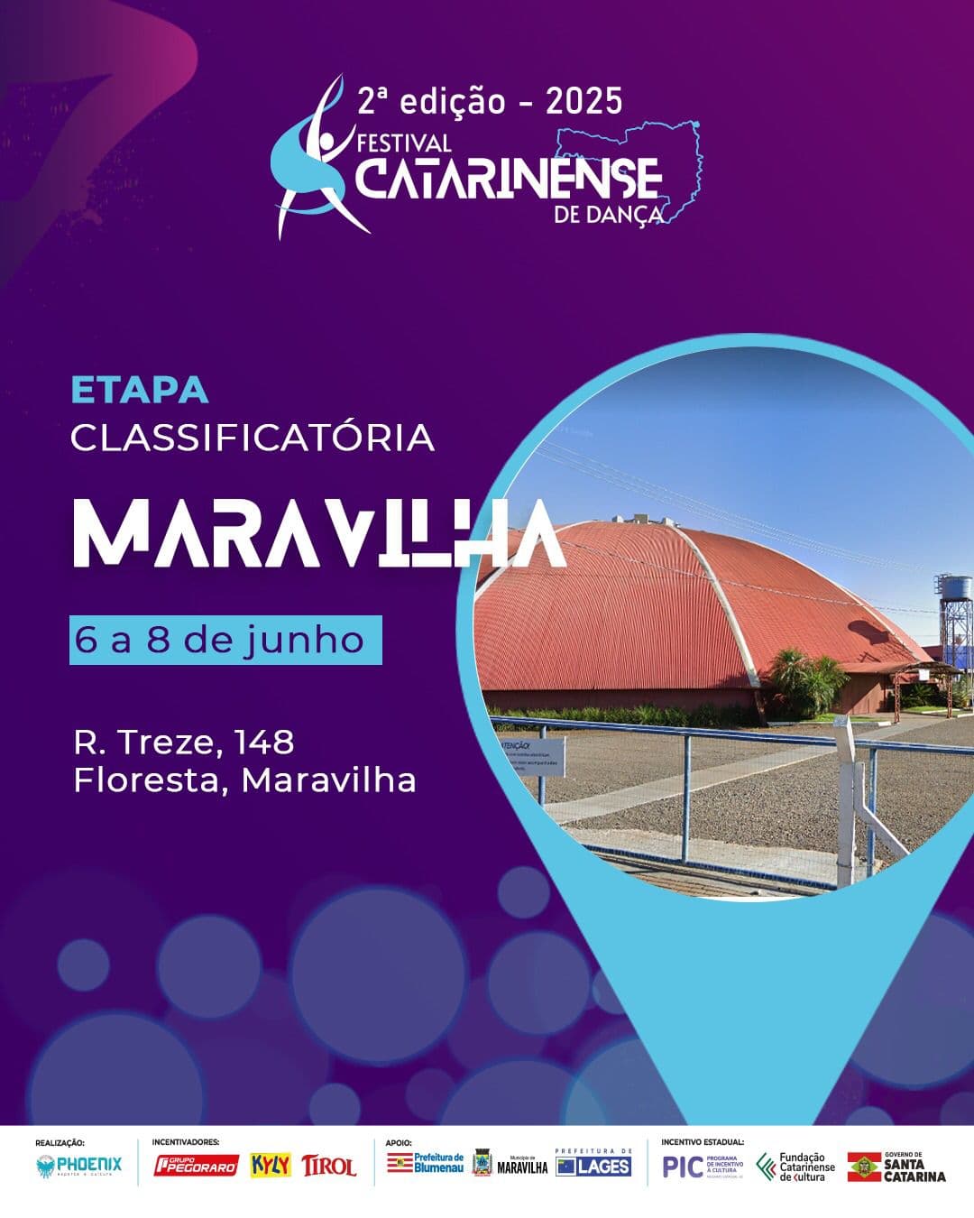 Maravilha irá sediar primeira etapa do Festival Catarinense de Dança 2025