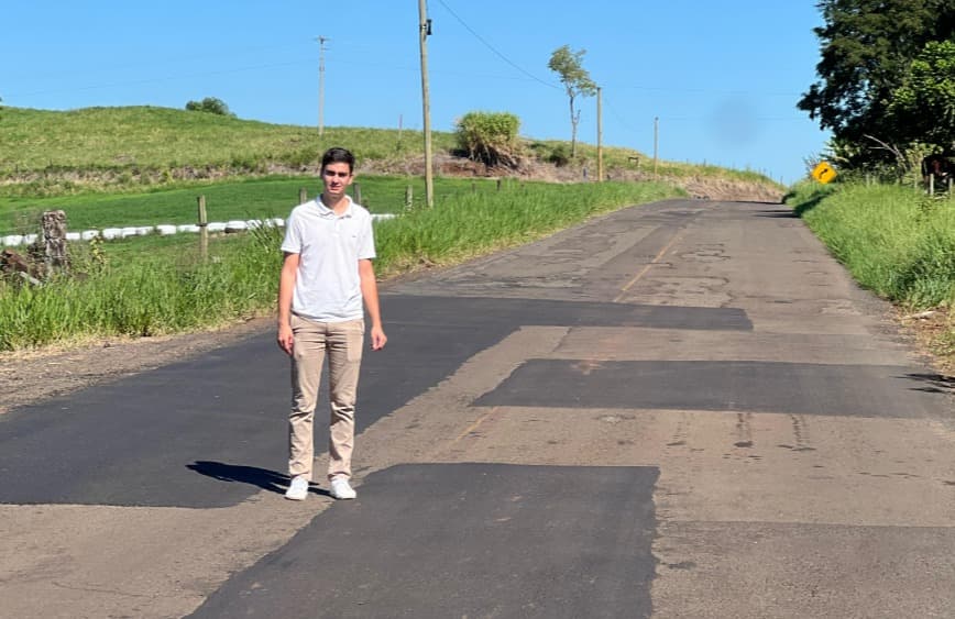 Revitalização da SC-159 está em andamento entre Nova Erechim e Santo Antônio do Meio