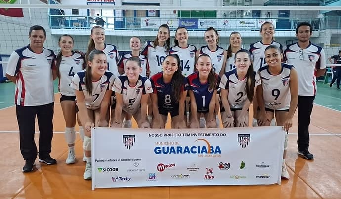AD Guaraciaba vence os seus 3 jogos e é líder do Estadual sub 19 de vôlei feminino