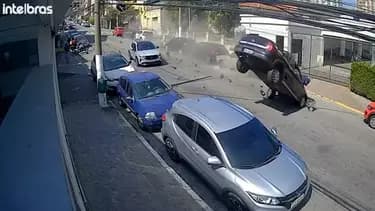 Cena de filme: automóvel "ganha asas" assustando todo mundo