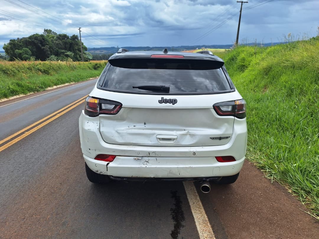 Automóvel quase não sofreu danos (Foto por PMRv)