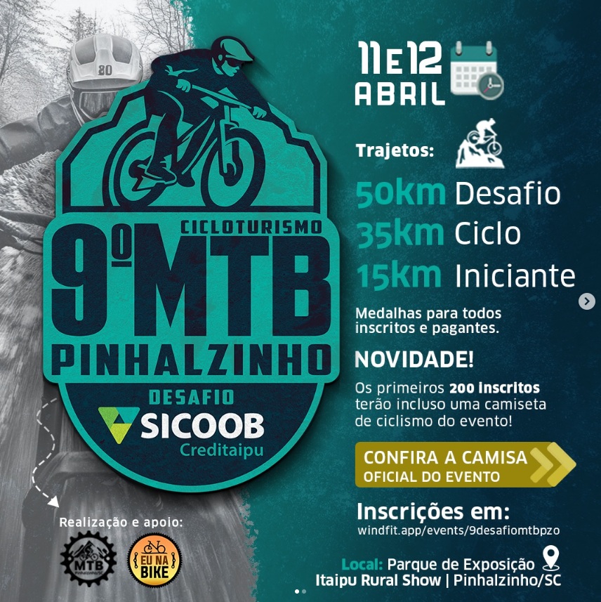 Cicloturismo transforma Pinhalzinho em palco de esporte e solidariedade