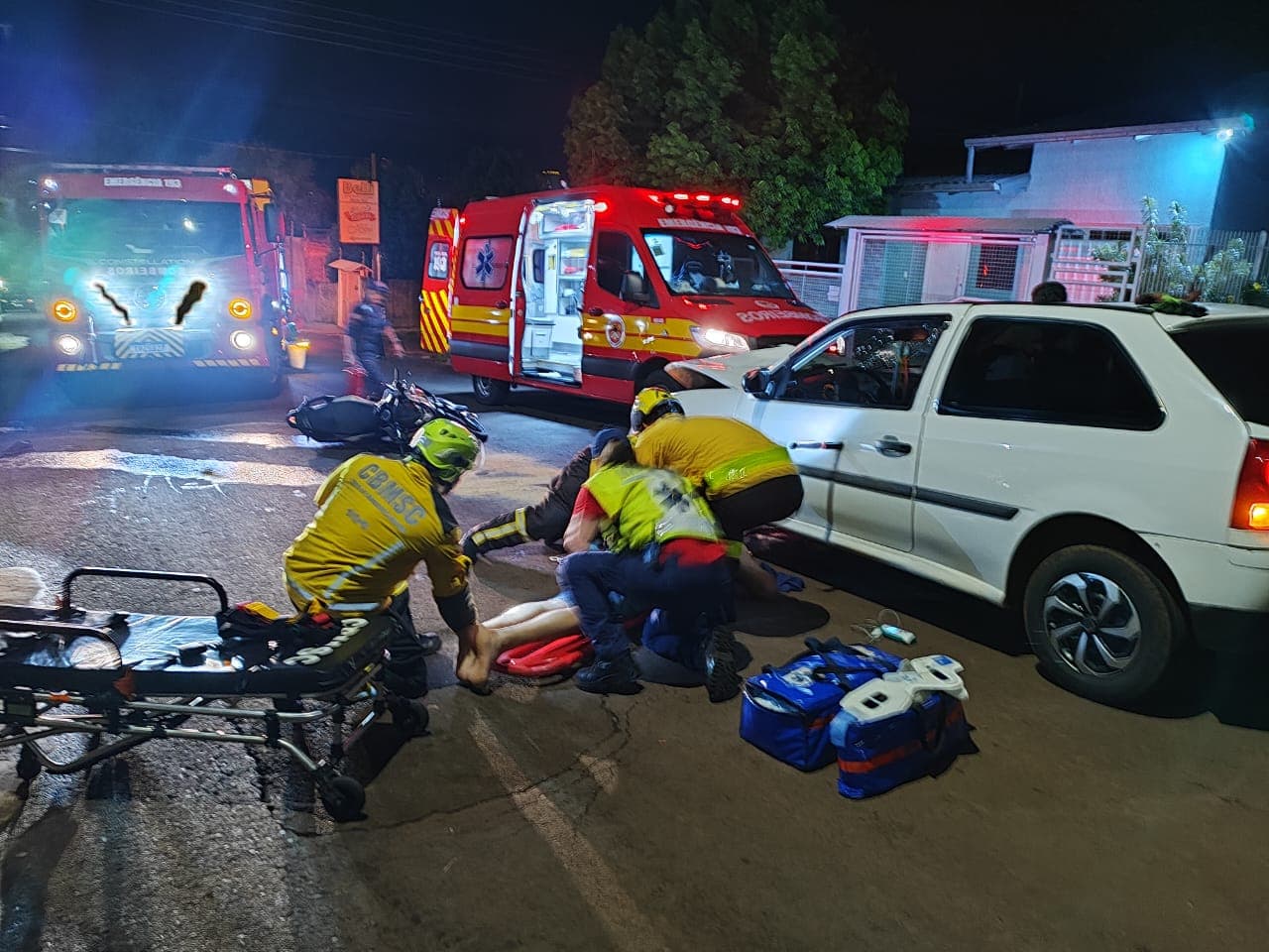 Batida impressionante no Oeste (Foto por Corpo de Bombeiros)