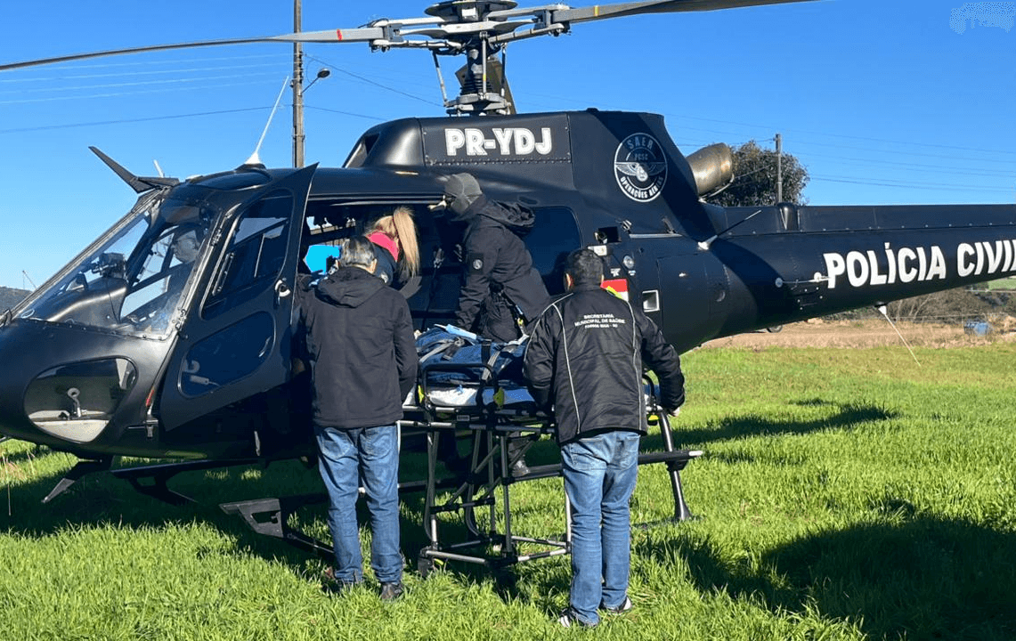 Vítima sofre traumatismo craniano em ataque de bovino na região