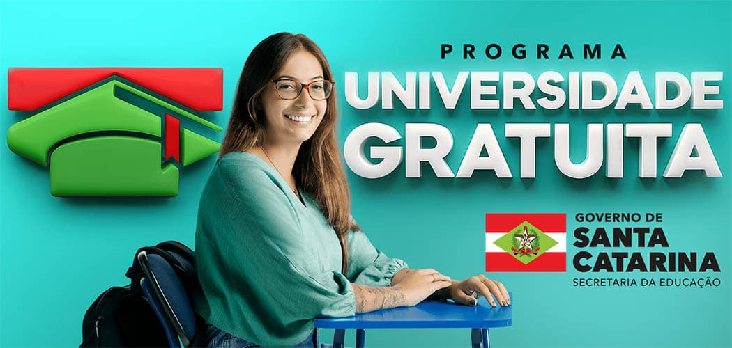 Universidade Gratuita abre inscrições para o segundo semestre de 2026 em SC